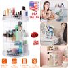 360° Rotating Makeup Organizer - 4 Trays Clear Cosmetic Storage