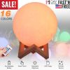 3D Printed Moon Lamp Night Light – 16 Color LED, Touch & Remote Control, Rechargeable, 3.15in | iMounTEK