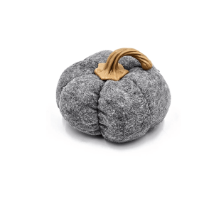 Set Of 3, 8.3x8.3x5.5 Gray Pumpkin, Pumpkin Ornament Decor For Holiday Harvest Festival Fall Festival Thanksgiving
