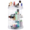 360° Rotating Makeup Organizer - 4 Trays Clear Cosmetic Storage