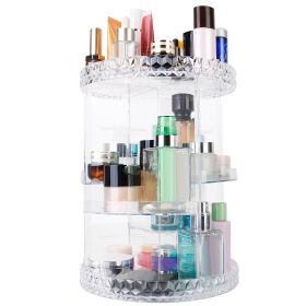 360° Rotating Makeup Organizer - 4 Trays Clear Cosmetic Storage