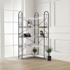 5 Tier Corner Bookshelf, Modern Corner Bookcase, Large Open Shelf Bookcase,Display, Shelving, Tall Bookshelves Storage Display Rack for Bedroom
