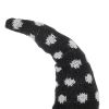 6.3x4.3x25" Fabric Sitting Black Gnome With Broomstick & Soft Legs, for Halloween Decor