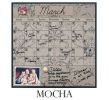 Calendar- Dry Erase Fridge Calendar. Organize your home or office. Beautiful, Mocha Fridge Calendar
