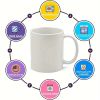 1pc 11oz Ceramic Coffee Mug – "My Spirit Animal" Flamingo Design, White with Pink Accents, Perfect for Home Decor,