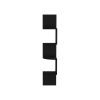 Roy Corner Floating Shelf, Modern 4-Tier Display, Black