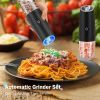 Electric Salt and Pepper Grinder Set, Rechargeable Salt Pepper Mills with Adjustable Coarseness And LED Light