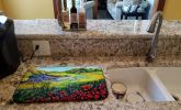 Back Home Dish Drying Mat Absorbent Dish Drying Mat Pad for Kitchen Counter Dish Drainer Mat for Countertop, 14 x 21", Multicolor