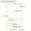 Portable Wardrobe Closet with 6 Shelves & 2 Hanging Rods - Multi-Layer Storage Organizer with Hooks for Bedroom, Living Room