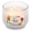 (2 Pack) Mainstays White Rose & Peach 3-Wick Scented Candles, 11.5 oz – Floral & Fruity Aromatherapy, 25-Hour Burn