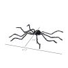 HOMCOM 3.25" Halloween Prop Light-up Oversized Spider, Outdoor Halloween Decoration with Light Up Bendable Legs