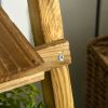 3-Tier Folding Plant Stand, 24" x 15" Wooden Indoor Plant Shelf Display Stand, for Corner Balcony Garden Patio