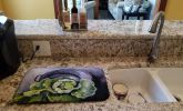 Home Grown In Plaquemines Parish Cabbage Dish Drying Mat Absorbent Dish Drying Mat Pad for Kitchen Counter Dish Drainer Mat for Countertop, 14 x 21"