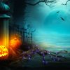 HOMCOM 3.25" Halloween Prop Light-up Oversized Spider, Outdoor Halloween Decoration with Light Up Bendable Legs