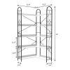 5 Tier Corner Bookshelf, Modern Corner Bookcase, Large Open Shelf Bookcase,Display, Shelving, Tall Bookshelves Storage Display Rack for Bedroom