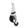 10.2x5.5x23.5" Fabric Sitting Gnome with White Hat Spider, for Halloween Decor