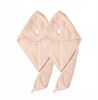 2 Pcs Hair Drying Towel Microfiber Drying Towel Cap Absorbent Water; Pink