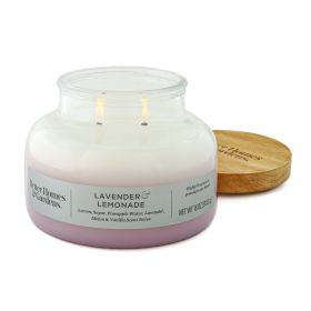 Better Homes & Gardens Lavender and Lemonade 2-Wick Ombre Bell Jar Candle, 18 oz – Soy Wax Blend, Up to 40 Hours Burn