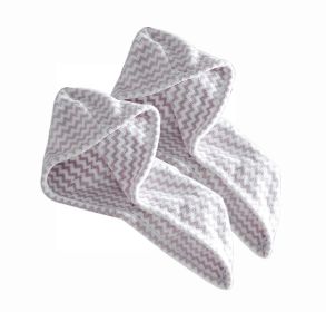 Microfiber Hair Turban Wrap Hair Drying Towels for Long Hair; Purple Waves 2 Pcs