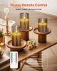 VEVOR Flameless LED Candles 3 Pack Battery Operated Candles with Remote Control