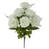 Mainstays Indoor Artificial Rose Floral Bush, White Color, Assembled Height 17.5"