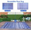 4.98x8FT Reversible Outdoor Rug - Waterproof with Storage Bag