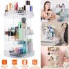 360° Rotating Makeup Organizer - 4 Trays Clear Cosmetic Storage