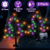 2-Pack 1.97FT Lighted Halloween Trees - Black with Timer & Twigs
