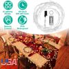 7.87FT Lighted Birch Garland - 144 LED with Timer & 8 Modes IP45