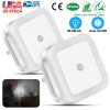 LED Night Lights 2-Pack - Light Sensor Plug-In for Bedroom & Bathroom