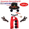 16-Piece Snowman Decorating Kit - Winter Party Kids Outdoor Toy Set