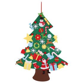 DIY Felt Christmas Tree - 41 Detachable Ornaments Kids Wall Hanging
