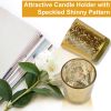 24Pcs Gold Mercury Glass Votive Candle Holders
