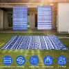 4.98x8FT Reversible Outdoor Rug - Waterproof with Storage Bag