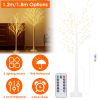 Lighted Artificial White Birch Tree - 8 Warm White Lighting Modes