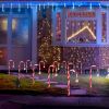 Solar Christmas Candy Cane Lights - 12 Candies 72 LEDs IP44 Pathway