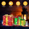 Set of 3 Christmas Lighted Gift Boxes - 50 LED Battery Powered IP44