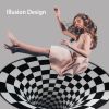 3D Visual Illusion Area Rug - Anti-Slip Round Doormat Carpet