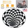 3D Visual Illusion Area Rug - Anti-Slip Round Doormat Carpet