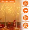Lighted Artificial White Birch Tree - 8 Warm White Lighting Modes