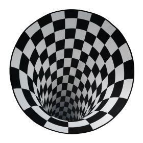 3D Visual Illusion Area Rug - Anti-Slip Round Doormat Carpet (Option: IllusionCarpet60cm)