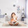 4'x2.6' Fluffy Shaggy Area Rug - Anti-Skid Bedroom Carpet Mat