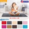 4'x2.6' Fluffy Shaggy Area Rug - Anti-Skid Bedroom Carpet Mat