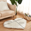 1pc Heart-Shaped Faux Sheepskin Area Rug  Soft and Plush Carpet for Home, Bedroom, Nursery, and Kid's Room - Perfect for Home Decor and Comfort