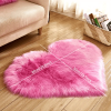 1pc Heart-Shaped Faux Sheepskin Area Rug  Soft and Plush Carpet for Home, Bedroom, Nursery, and Kid's Room - Perfect for Home Decor and Comfort
