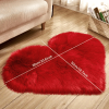 1pc Heart-Shaped Faux Sheepskin Area Rug  Soft and Plush Carpet for Home, Bedroom, Nursery, and Kid's Room - Perfect for Home Decor and Comfort