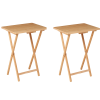 Indoor Single Folding TV Tray Table Natural L 19 x W 15 x H 26 inches.