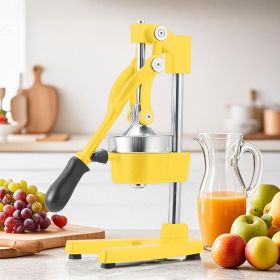 SOGA Heavy Duty Manual Citrus Juicer – Professional Hand Press Fruit Juice Extractor for Oranges, Lemons & More (Color: Yellow)