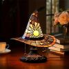 Witch Hat Lamps, USB Stained Resin Glowing Gothic Retro Resin Lamp For Bedroom Party With Mystical Charm
