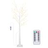 Lighted Artificial White Birch Tree - 8 Warm White Lighting Modes